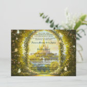 おとぎ話の魔法のプリンセス城の絵本 招待状 (スタンド正面)