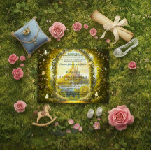 おとぎ話の魔法のプリンセス城の絵本