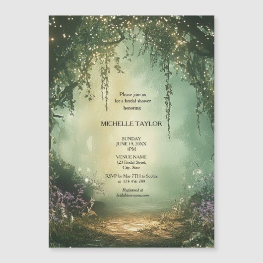 おとぎ話の魔法の森のエレガントな花のウェディング (正面)