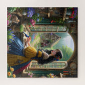 おとぎ話の Cottage のお姫様が王子様を待っている ジグソーパズル (横)