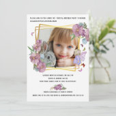 おとぎ話のDIY写真バタフライガーデン誕生日 招待状 (スタンド正面)