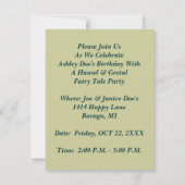 おとぎ話をテーマにしたパーティーの招待状 招待状 (裏面)