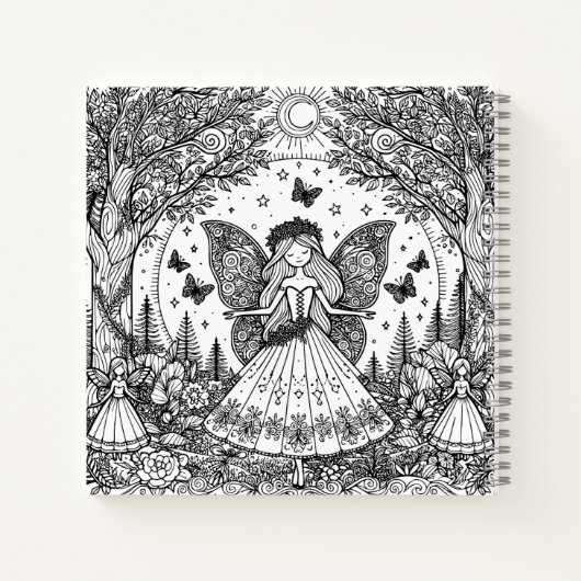 おとぎ話をテーマにしたプリンセスと城が私を彩る ノートブック (裏面)