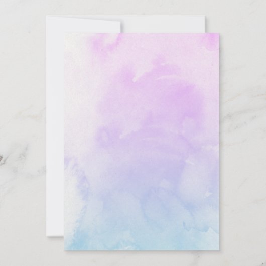 おとぎ話をテーマにしたモダンかわいいパステル4歳の誕生日 招待状 (裏面)