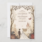 おとぎ話をテーマにした結婚式招待状 シーズンカード (正面)