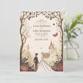 おとぎ話をテーマにした結婚式招待状 シーズンカード (スタンド正面)