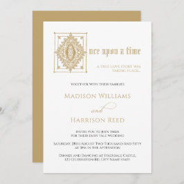 おとぎ話を時間図書館に結婚書く 招待状