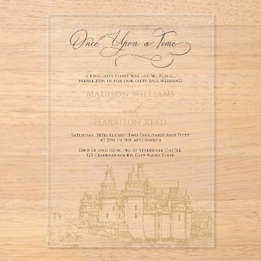 おとぎ話アクリル結婚式招待状 アクリル招待状 (正面)