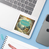 おとぎ話ウッドランドジャーナル蔵書票シール シール (ノートパソコンとiPhone)