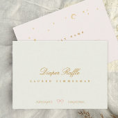 おとぎ話エレガントの赤ちゃんシャワーおむつラッフル ノートカード