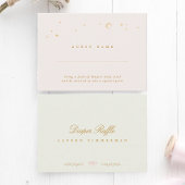 おとぎ話エレガントの赤ちゃんシャワーおむつラッフル ノートカード