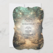 おとぎ話エンチャント森エレガントフローラブライダル 招待状 (正面)