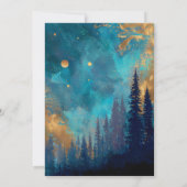 おとぎ話エンチャント森エレガントフローラブライダル 招待状 (裏面)