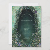 おとぎ話エンチャント森エレガントフローラブライダル 招待状 (正面)