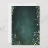 おとぎ話エンチャント森エレガントフローラブライダル 招待状 (裏面)