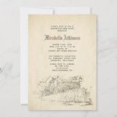 おとぎ話オールドヴィンテージ城卒業パーティー 招待状 (裏面)