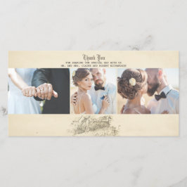おとぎ話オールドヴィンテージ結婚式ありがとう サンキューカード