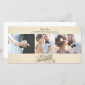 おとぎ話オールドヴィンテージ結婚式ありがとう サンキューカード (正面/裏面)