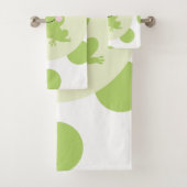 おとぎ話カエル王子グリーンドット バスタオルセット (インサイチュ)