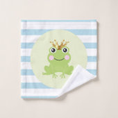 おとぎ話カエル王子ブルーストライプ バスタオルセット (ウォッシュタオル)