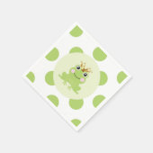 おとぎ話カエル王子ベビーシャワー スタンダードカクテルナプキン (角)