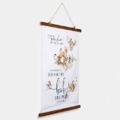 おとぎ話カボチャ秋ベビーシャワーウェルカム 吊り下げ型タペストリー (傾斜あり)