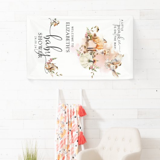 おとぎ話カボチャ秋ベビーシャワーウェルカム 横断幕 (インサイチュ)