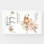 おとぎ話カボチャ秋ベビーシャワーウェルカム 横断幕 (横)