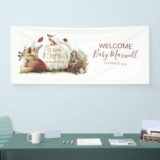 おとぎ話カボチャ秋ベビーシャワー 横断幕 (トレードショー)