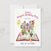 おとぎ話ガールバースデーパーティー サンキューカード (正面)