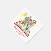 おとぎ話ガールバースデーパーティー スタンダードカクテルナプキン (角)