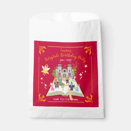 おとぎ話ガールバースデーパーティー フェイバーバッグ (正面)