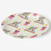 おとぎ話ガールバースデーパーティー ペーパープレート (アングル)