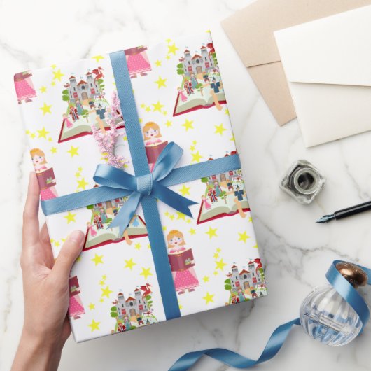 おとぎ話ガールバースデーパーティー ラッピングペーパー (ギフト)
