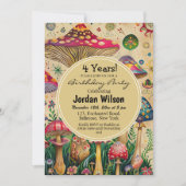 おとぎ話キノコ4th誕生日パーティー 招待状 (正面)