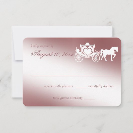 おとぎ話キャリッジの応答カード 出欠カード (正面)