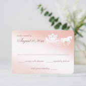 おとぎ話キャリッジピンクの応答カード 出欠カード (スタンド正面)