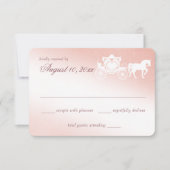 おとぎ話キャリッジピンクの応答カード 出欠カード (正面)