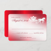 おとぎ話キャリッジレッド応答カード 出欠カード (正面/裏面)