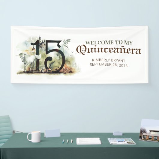 おとぎ話キンセアニェラ15誕生日 横断幕 (トレードショー)