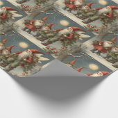 おとぎ話クリスマス格言家族、冬の森 ラッピングペーパー (角)