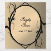 おとぎ話ゴールデン鏡の名前と日付 ワインラベル (シングルラベル)