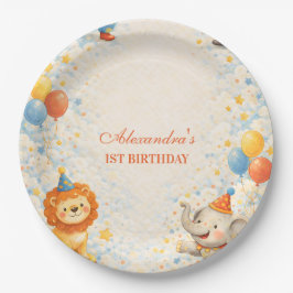 おとぎ話サーカスの友達の誕生日 ペーパープレート