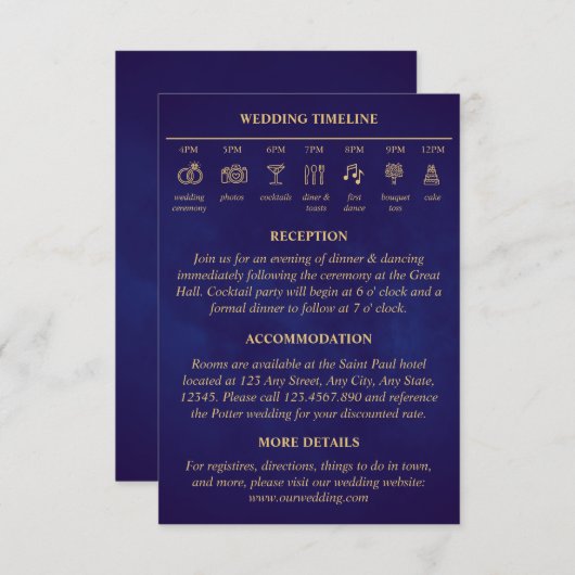 おとぎ話タイムラ結婚インの詳細紫金ゴールド エンクロージャーカード (正面/裏面)