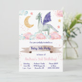 おとぎ話ドラゴンをテーマにした誕生日パーティー 招待状 (スタンド正面)