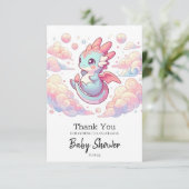 おとぎ話ドラゴンベビーシャワー サンキューカード (スタンド正面)