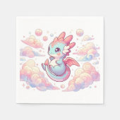 おとぎ話ドラゴンベビーシャワー スタンダードカクテルナプキン (正面)