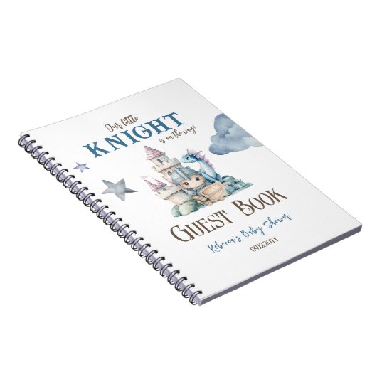 おとぎ話ドリーミードラゴンナイトベビーシャワーゲスト ノートブック (右側)