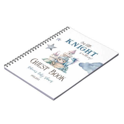 おとぎ話ドリーミードラゴンナイトベビーシャワーゲスト ノートブック (左側)