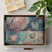 おとぎ話バラオンティール（緑がかった色）ティッシュペーパー 薄葉紙 (ギフト)